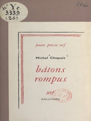 cover image of Bâtons rompus